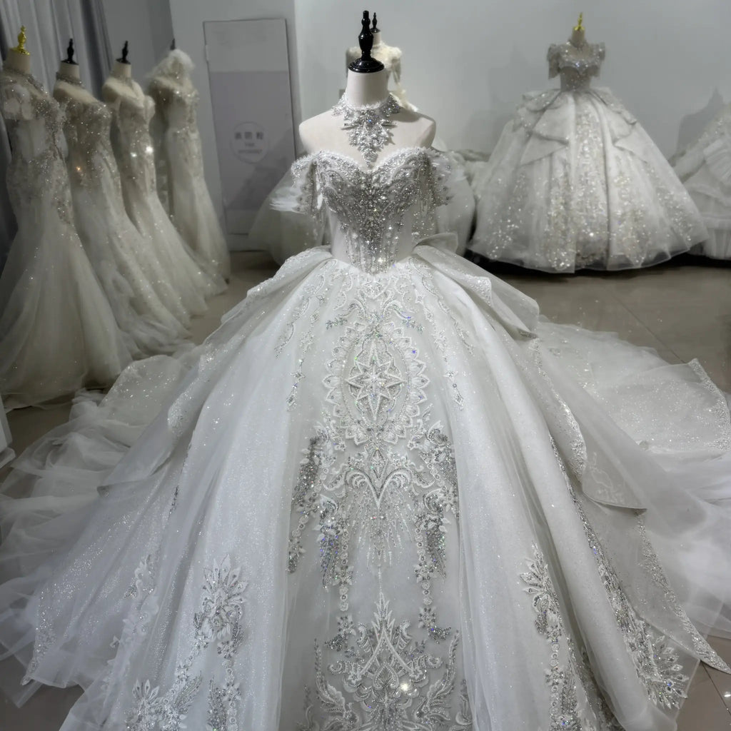 ChicSew Luxurious Off Shoulder Ball Gown Wedding Dress