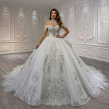 ChicSew Luxurious Off Shoulder Ball Gown Wedding Dress