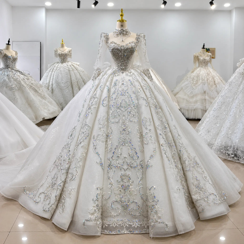 ChicSew Luxurious Illusion Ball Gown Wedding Dress
