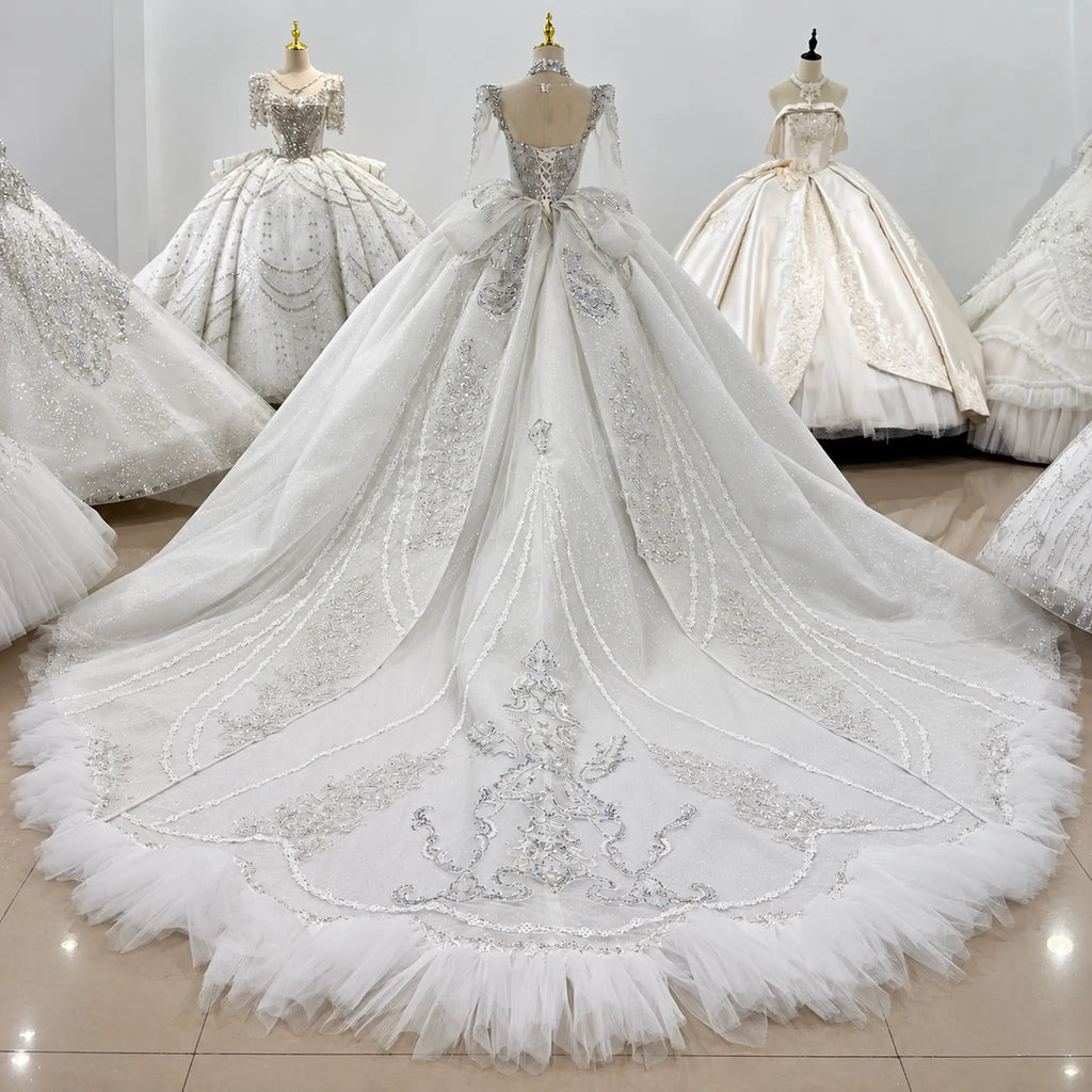 ChicSew Luxurious Illusion Ball Gown Wedding Dress
