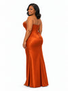 ChicSew Sweetheart Lace Appliques Mermaid Soft Satin Maxi Bridesmaid Dresses With Boning