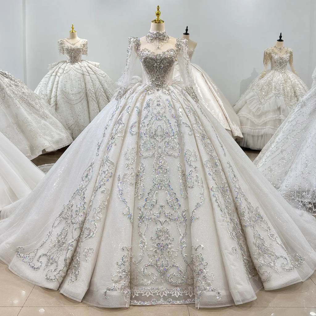 ChicSew Luxurious Illusion Ball Gown Wedding Dress