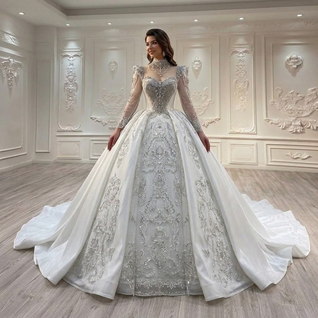ChicSew Luxurious Illusion Ball Gown Wedding Dress