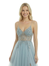 ChicSew Sexy See Through V-Neck Sleeveless Beaded Side Slit A-Line Floor Length Prom Dress