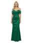Elegant Ruching Off-Shoulder Satin Mermaid Evening Dress