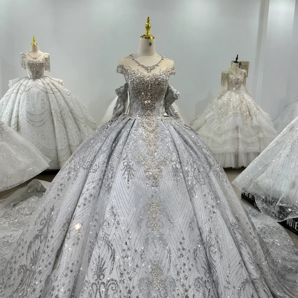 ChicSew Illusion Luxurious Ball Gown Wedding Dress