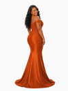 ChicSew Sweetheart Off Shoulder Lace Appliques Mermaid Soft Satin Maxi Bridesmaid Dresses