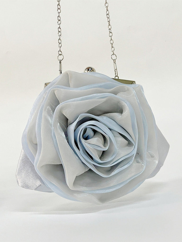 Rose Shaped Evening Bag Clutch Purse Floral Wristlet Handbag for Women Wedding Party Purse