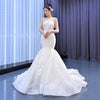 ChicSew Sparkly One Shoulder Lace Applique Ball Gown Wedding Dress