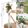 Wedding Decorative Chair Back Flower Eucalyptus Double Petal Daisy Flower, CF17084