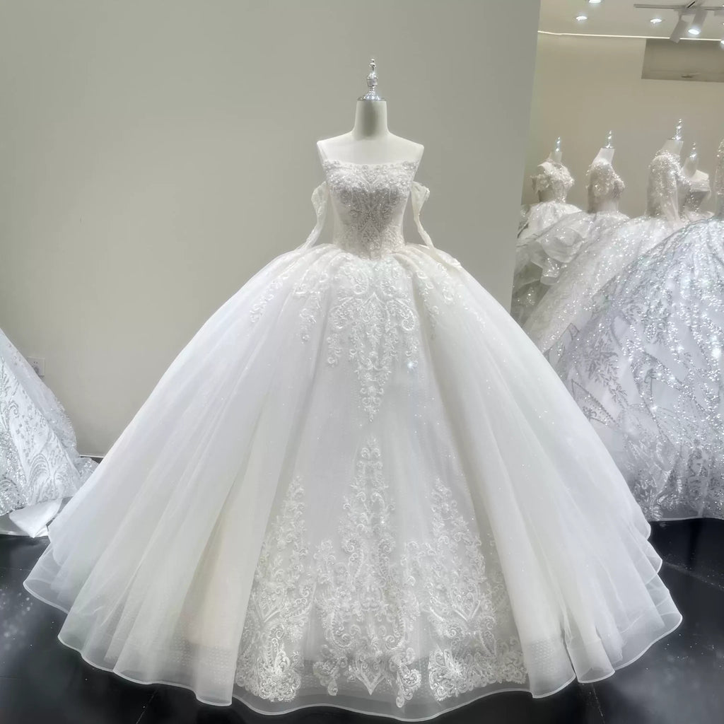 ChicSew Lace Appliques Ball Gown Wedding Dress