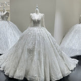 ChicSew V-Neck Long Sleeves Ball Gown Wedding Dress