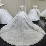 ChicSew V-Neck Long Sleeves Ball Gown Wedding Dress