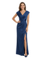 Classy Cap Sleeves Satin Mermaid Floor-Length For Mother Of The Bride