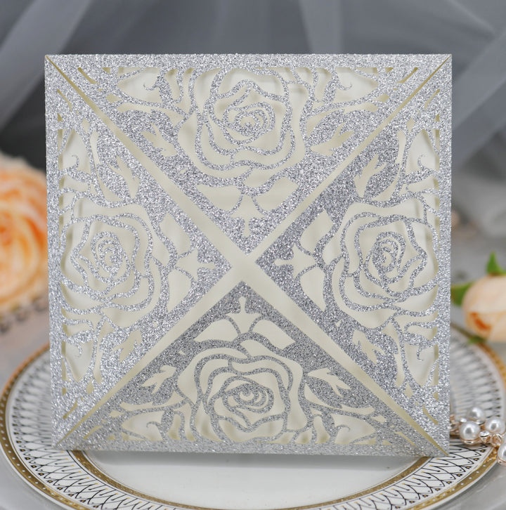 Wedding Invitation Letter For The Groom And Bride, Hollow Out Invitation Card, HK-426