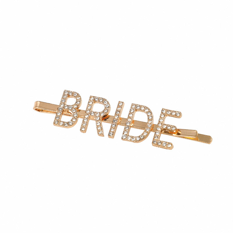 Letter Pearl Grab Clip Elegant Diamond Clip Large Hair Accessories CN397