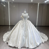 ChicSew Luxurious Satin Rhinestone Ball Gown Wedding Dress
