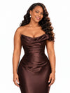 ChicSew One Shoulder Mermaid Soft Satin Floor-Length Bridesmaid Dresses