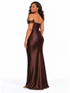 ChicSew One Shoulder Mermaid Soft Satin Floor-Length Bridesmaid Dresses