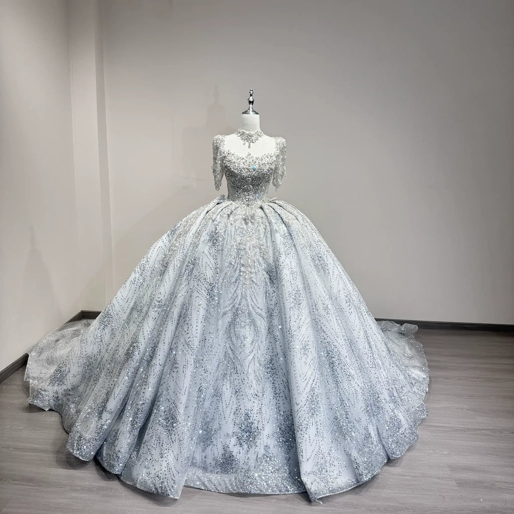 ChicSew Luxurious Rhinestone Ball Gown Wedding Dress