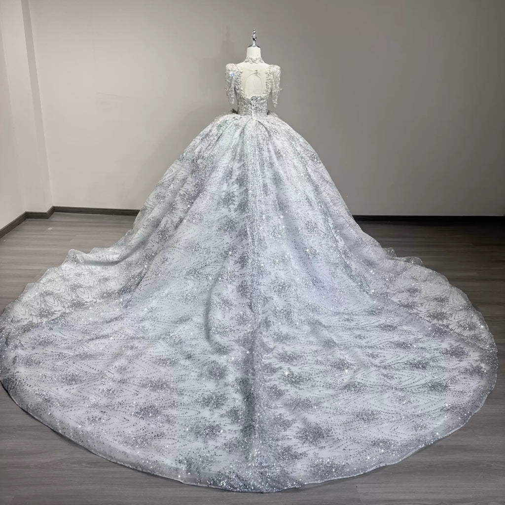 ChicSew Luxurious Rhinestone Ball Gown Wedding Dress