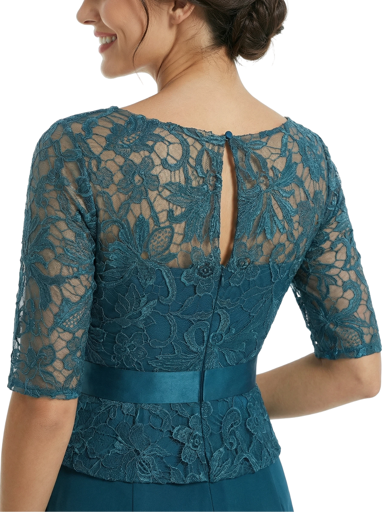 ChicSew Beautiful Mother Of The Bride Dresses V-Neck Lace Evening Gowns Floor-Length