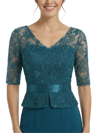 ChicSew Beautiful Mother Of The Bride Dresses V-Neck Lace Evening Gowns Floor-Length