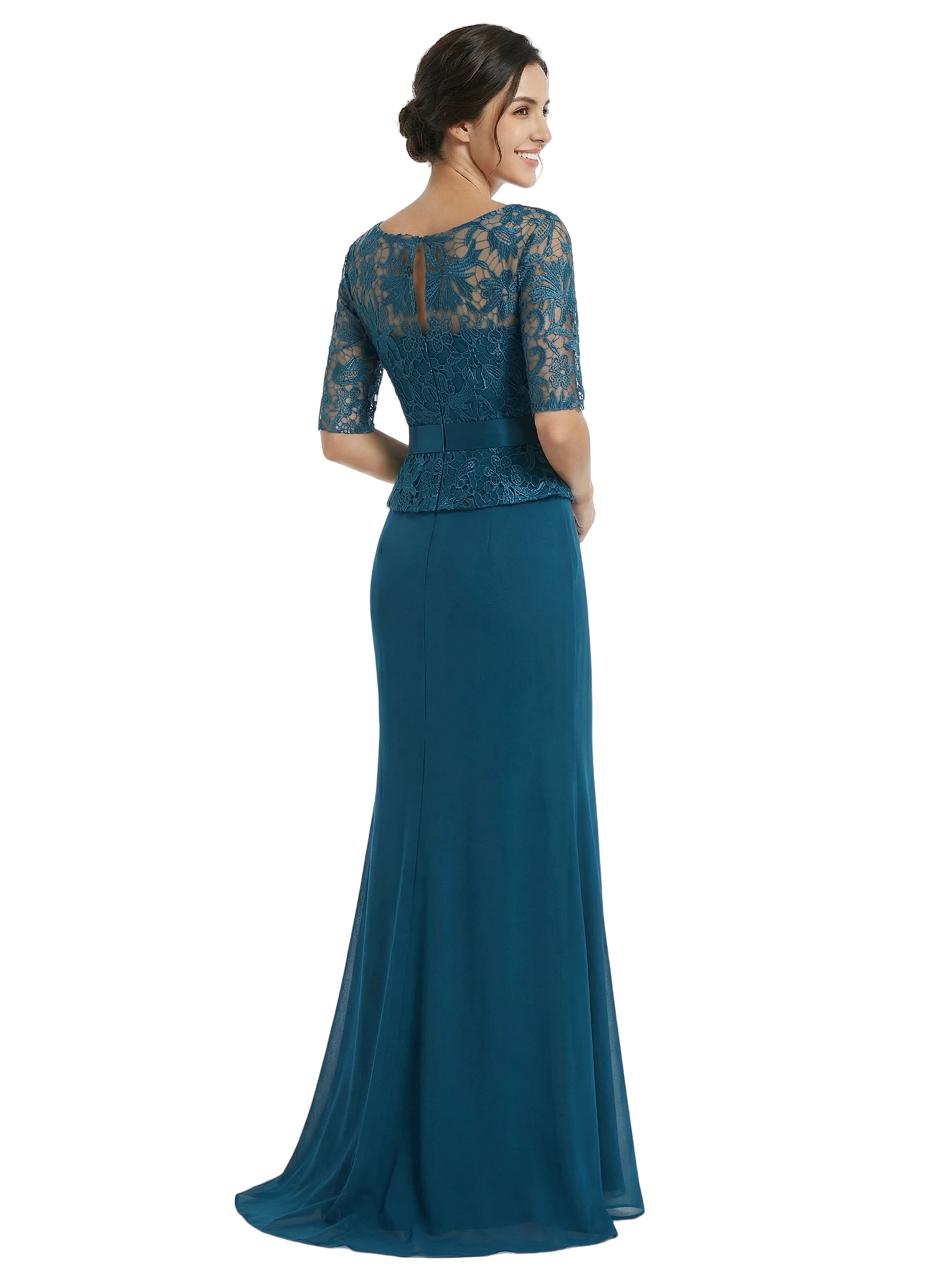 ChicSew Beautiful Mother Of The Bride Dresses V-Neck Lace Evening Gowns Floor-Length