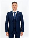 Classic 1 Piece Royal Blue Men's Suit with Regular Fit and Sophisticated Peak Lapel