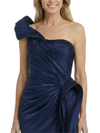 Chicsew One Shoulder Sleeveless Pleated Satin Ankle Length Mother of the Bride Dresses