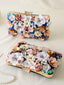 Floral Evening Handbags Colorful Rhinestone Clutch Purses Floral Bride Wedding Handbag Chain Shoulder Bag