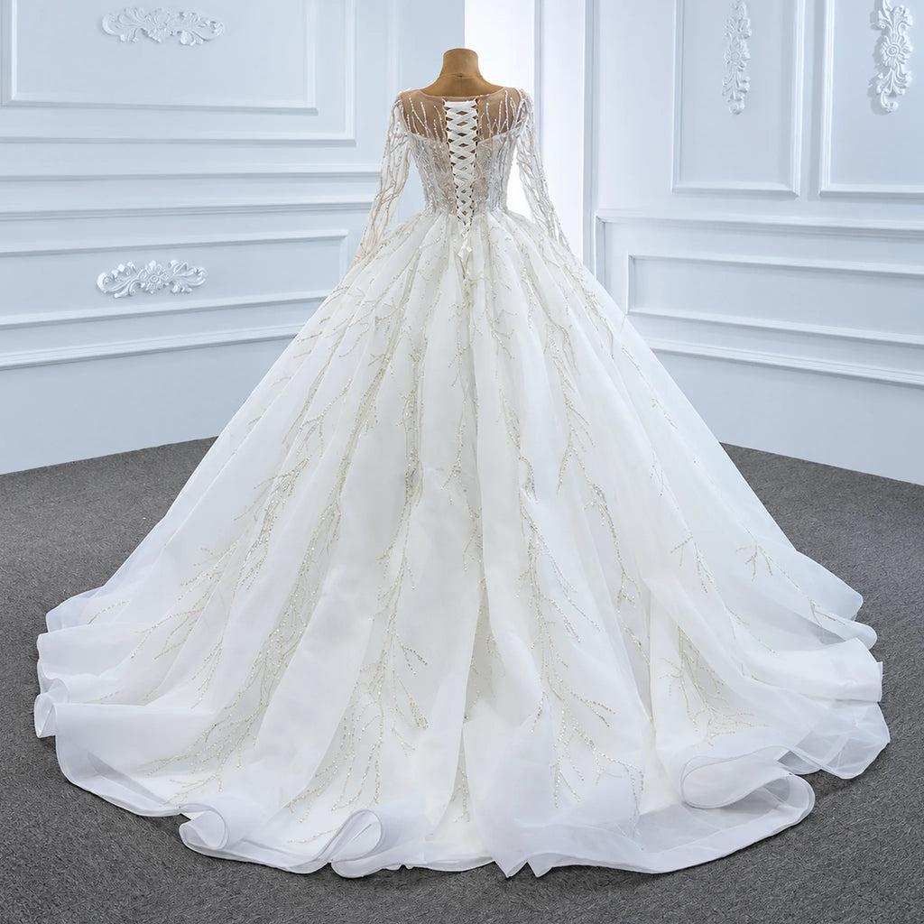 ChicSew Luxurious Illusion Ball Gown A-Line Wedding Dress