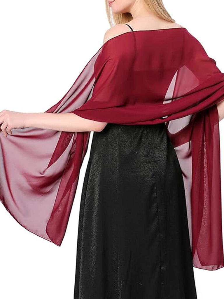 Women's Chiffon Scarf Shawls and Wraps for Wedding Favors Bride Bridesmaid Gifts Evening Dress Shawl