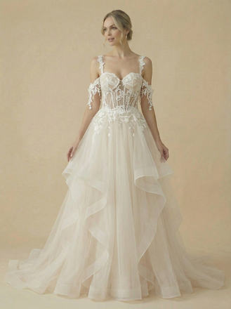 Mermaid Cold Shoulder Boning Maxi Long Lace And Tulle Wedding Dresses Online