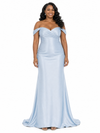 ChicSew Fancy Off Shoulder Soft Satin Mermaid Maxi Long Bridesmaid Dresses
