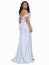 ChicSew Fancy Off Shoulder Soft Satin Mermaid Maxi Long Bridesmaid Dresses