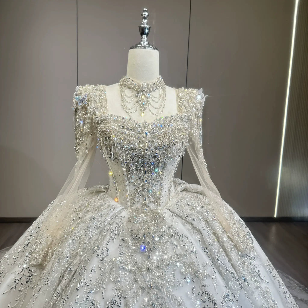 ChicSew Luxurious Sequin Rhinestone Wedding Dress