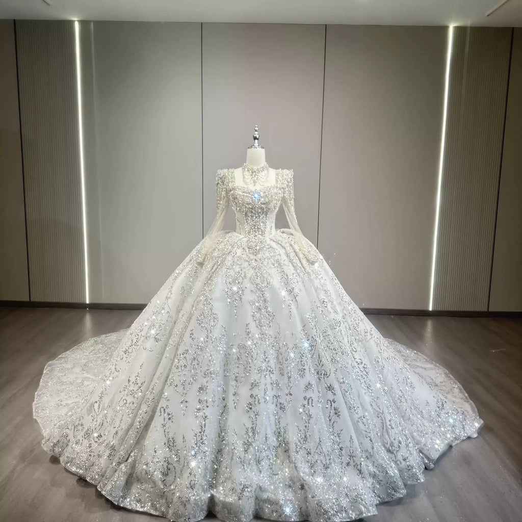 ChicSew Luxurious Sequin Rhinestone Wedding Dress