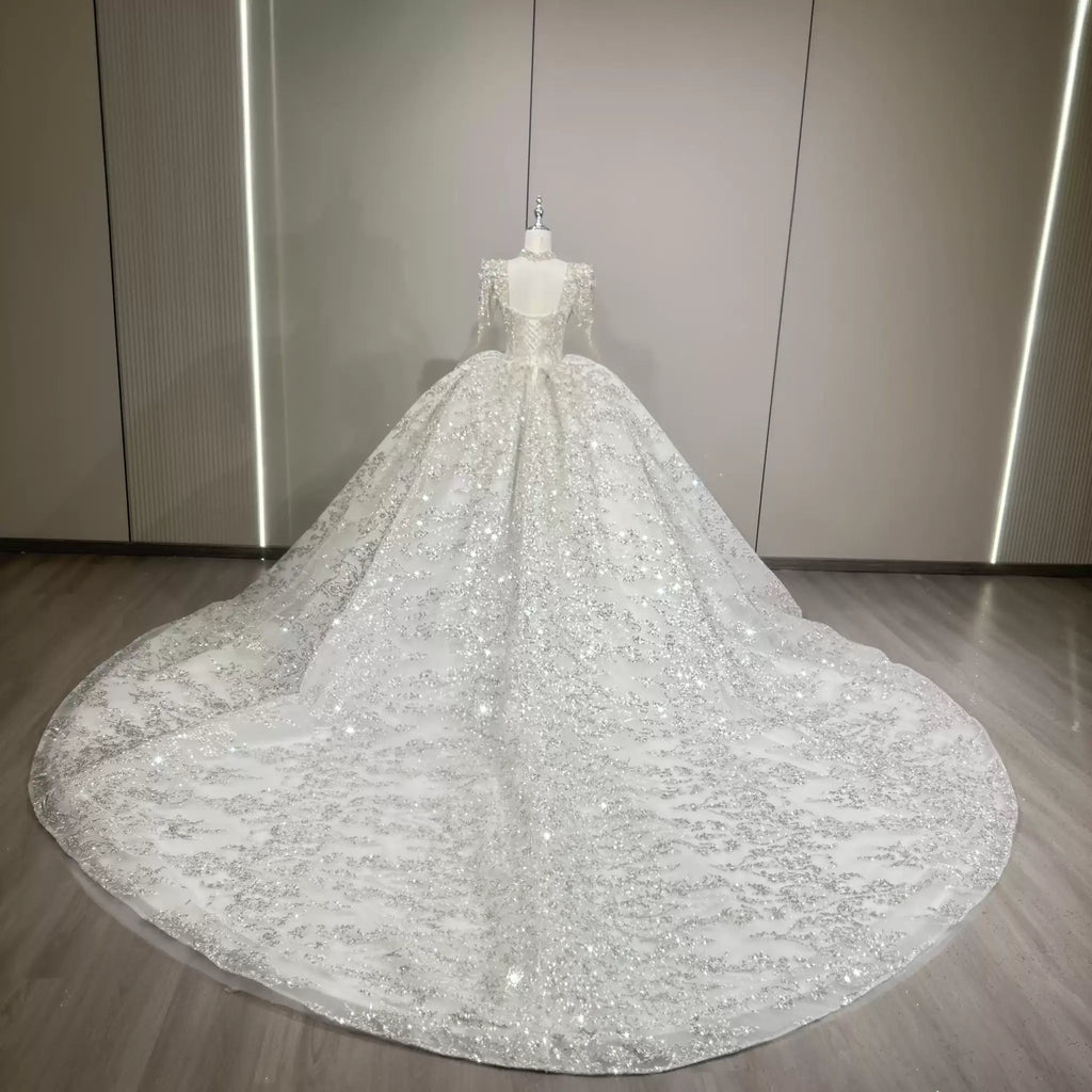 ChicSew Luxurious Sequin Rhinestone Wedding Dress