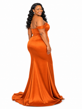 ChicSew Off Shoulder Soft Satin Maxi Long Mermaid Bridesmaid Dresses