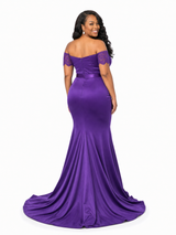 ChicSew Fancy Off Shoulder Soft Satin Maxi Mermaid Long Bridesmaid Dresses