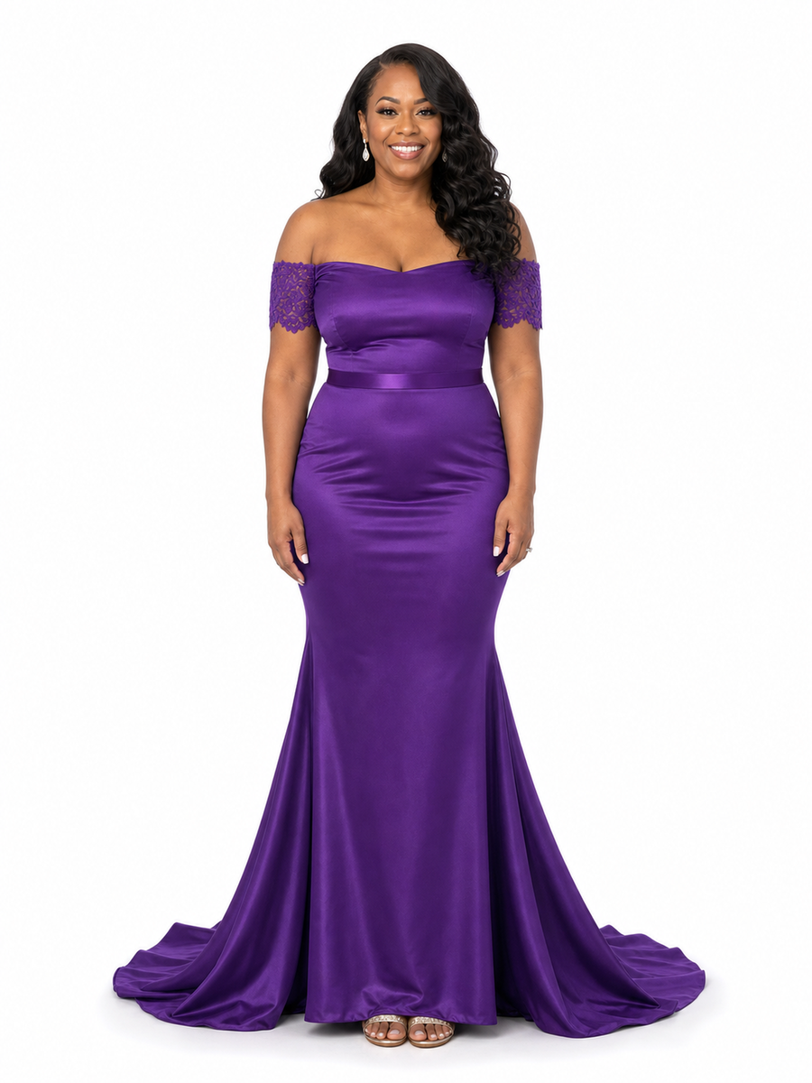 ChicSew Fancy Off Shoulder Soft Satin Maxi Mermaid Long Bridesmaid Dresses — Flatter Your Figure