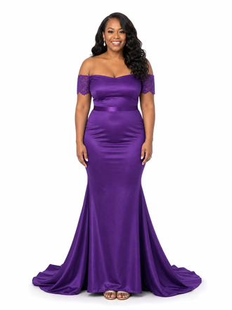 ChicSew Fancy Off Shoulder Soft Satin Maxi Mermaid Long Bridesmaid Dresses