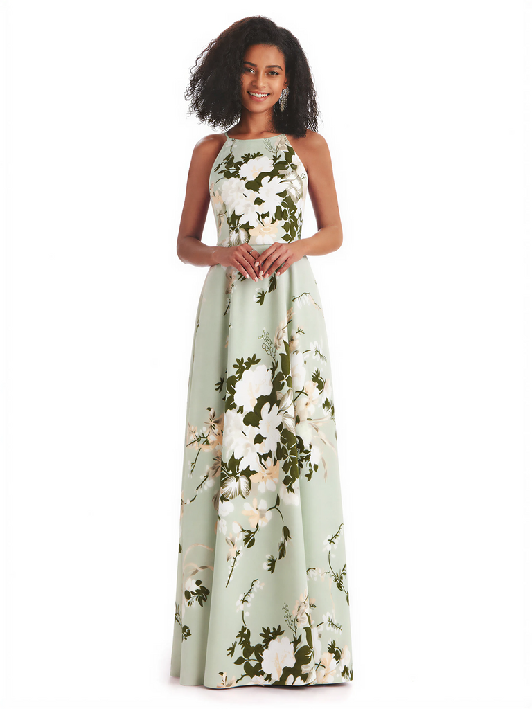 ChicSew Formal Dress Flowers Sexy Spaghetti Straps A-line Long Satin Floral Formal Dresses For Women- ChicSew Formal Dress Flowers Sexy Spaghetti Straps A-line Long Satin Floral Formal Dresses For Women-