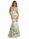 Sexy Sweetheart Mermaid Long Satin Floral Formal Dresses For Women