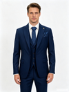 Classic 1 Piece Royal Blue Men's Suit with Regular Fit and Sophisticated Peak Lapel