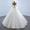 ChicSew Luxurious Off Shoulder Ball Gown A-Line Wedding Dress With Sequin