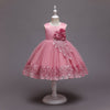 Flower Girls Dress Formal with Bow A-line Tulle Princess Gown for Wedding Kids Guest Dress