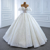 ChicSew Luxurious Off Shoulder Ball Gown A-Line Wedding Dress With Sequin
