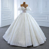 ChicSew Luxurious Off Shoulder Ball Gown A-Line Wedding Dress With Sequin